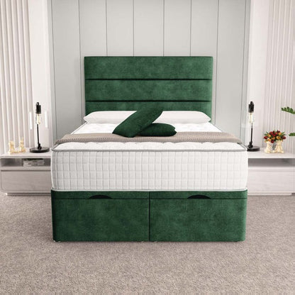 Athens Ottoman Divan Bed - Emerald Coniston