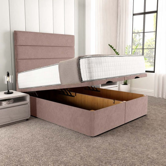 Athens Ottoman Divan Bed - Mauve Naples