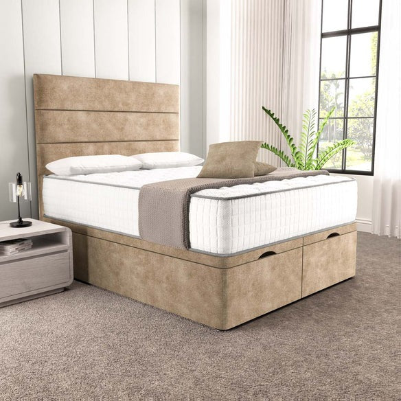 Athens Ottoman Divan Bed - Mink Coniston