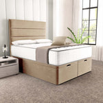 Athens Ottoman Divan Bed - Mink Plush Velvet