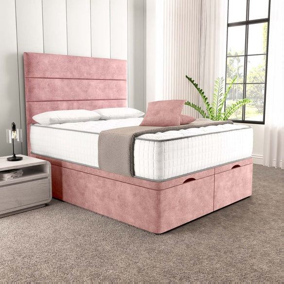 Athens Ottoman Divan Bed - Pink Coniston