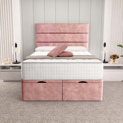 Athens Ottoman Divan Bed - Pink Coniston