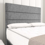 Athens Ottoman Divan Bed - Silver Chenille