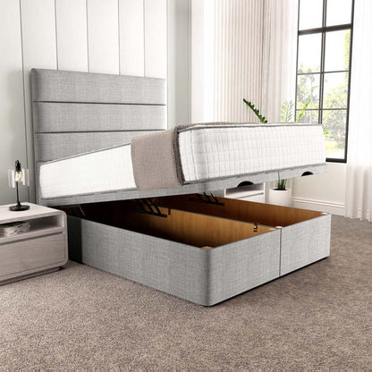 Athens Ottoman Divan Bed - Silver Linoso