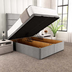 Athens Ottoman Divan Bed - Silver Linoso