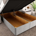 Athens Ottoman Divan Bed - Silver Linoso