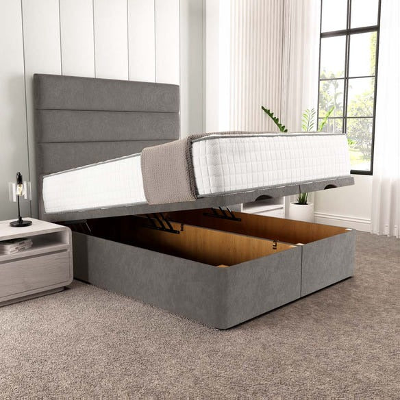 Athens Ottoman Divan Bed - Slate Grey Naples