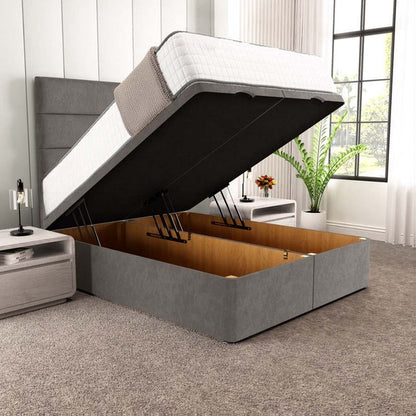 Athens Ottoman Divan Bed - Slate Grey Naples