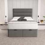 Athens Ottoman Divan Bed - Slate Grey Naples