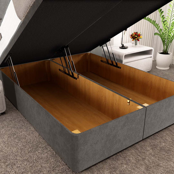 Athens Ottoman Divan Bed - Slate Grey Naples