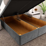 Athens Ottoman Divan Bed - Steel Plush Velvet
