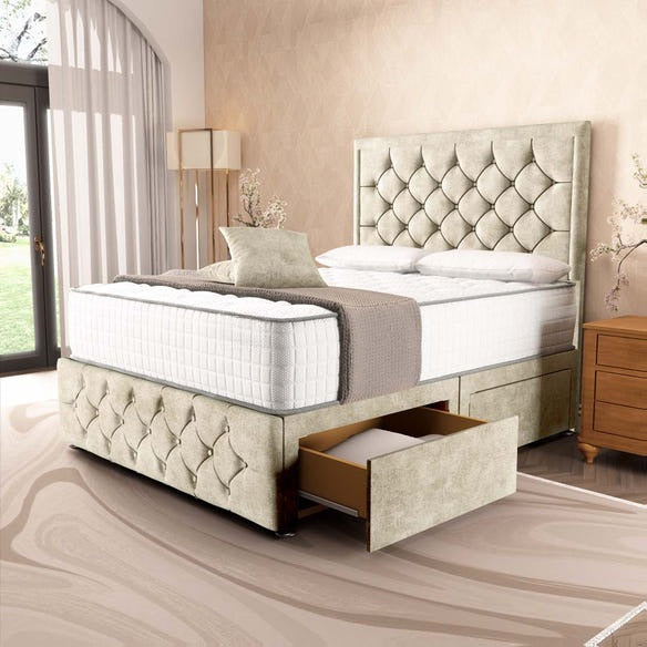 Barcelona Divan Bed - Almond Coniston