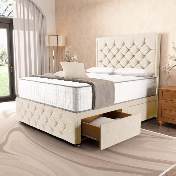 Barcelona Divan Bed - Cream Naples