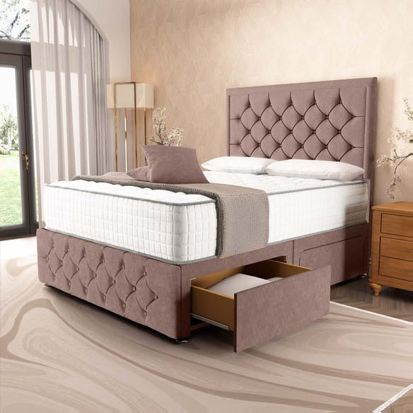 Barcelona Divan Bed - Mauve Naples