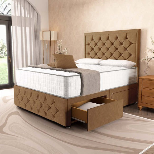 Barcelona Divan Bed - Mink Naples