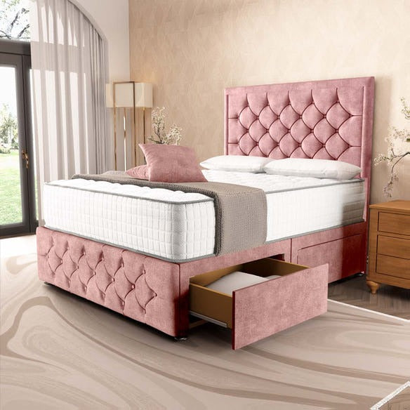 Barcelona Divan Bed - Pink Coniston