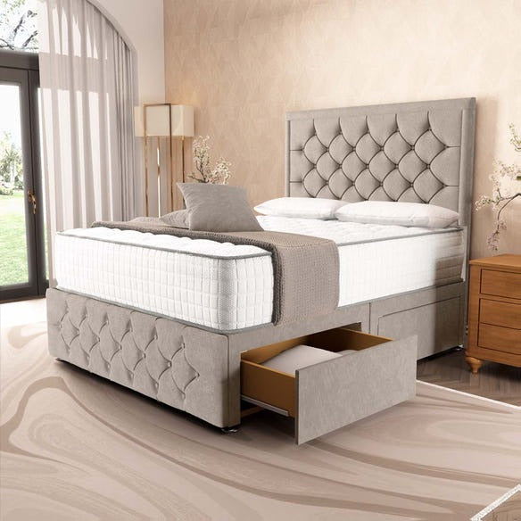 Barcelona Divan Bed - Seal Grey Naples