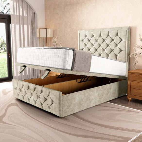 Barcelona Ottoman Divan Bed - Almond Coniston