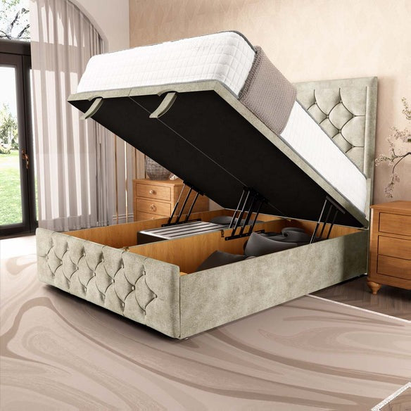 Barcelona Ottoman Divan Bed - Almond Coniston