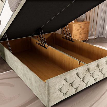 Barcelona Ottoman Divan Bed - Almond Coniston