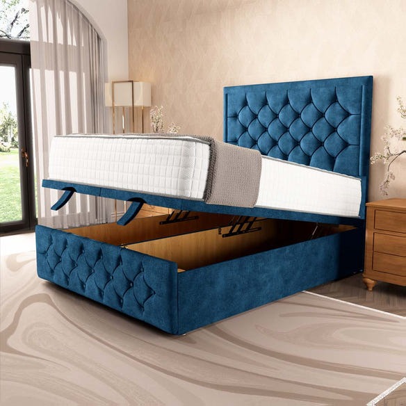 Barcelona Ottoman Divan Bed - Blue Coniston