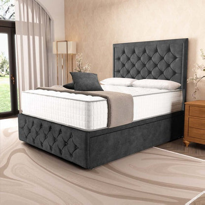 Barcelona Ottoman Divan Bed - Charcoal Coniston