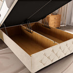 Barcelona Ottoman Divan Bed - Cream Naples