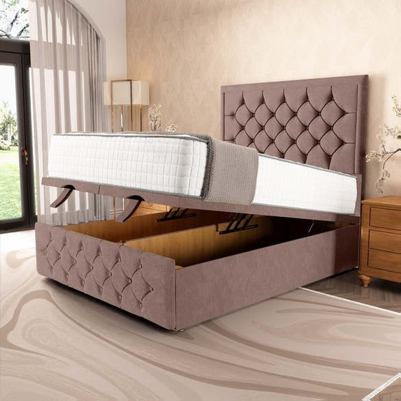 Barcelona Ottoman Divan Bed - Mauve Naples
