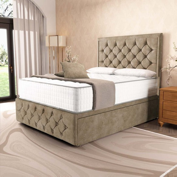 Barcelona Ottoman Divan Bed - Mink Coniston