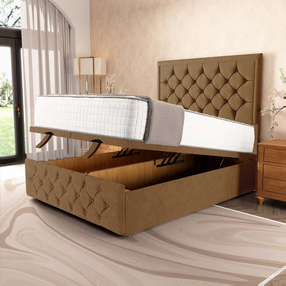 Barcelona Ottoman Divan Bed - Mink Naples