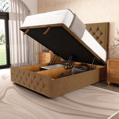 Barcelona Ottoman Divan Bed - Mink Naples