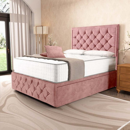 Barcelona Ottoman Divan Bed - Pink Coniston