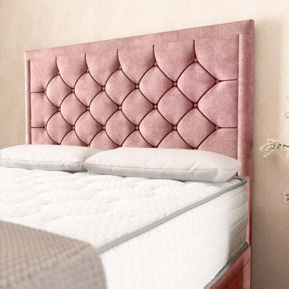 Barcelona Ottoman Divan Bed - Pink Coniston
