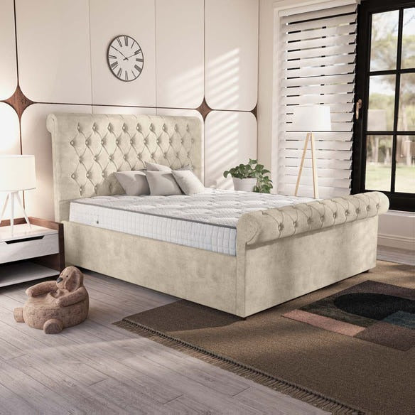 Berlin Upholstered Bed - Almond Coniston