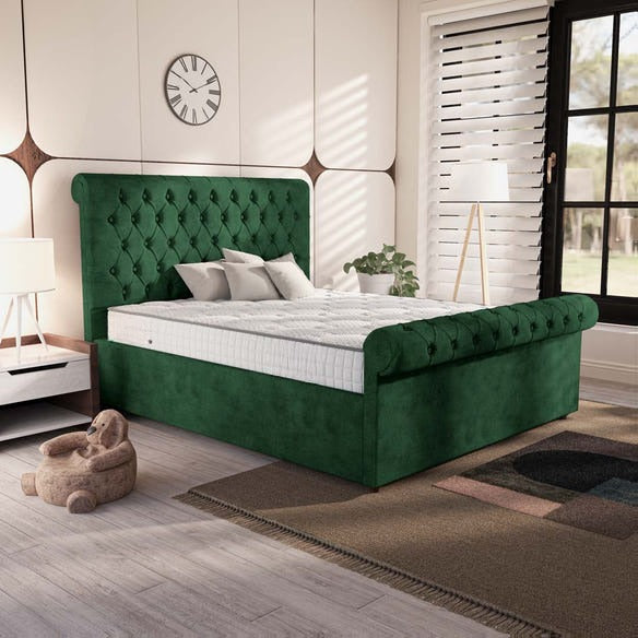Berlin Upholstered Bed - Emerald Coniston