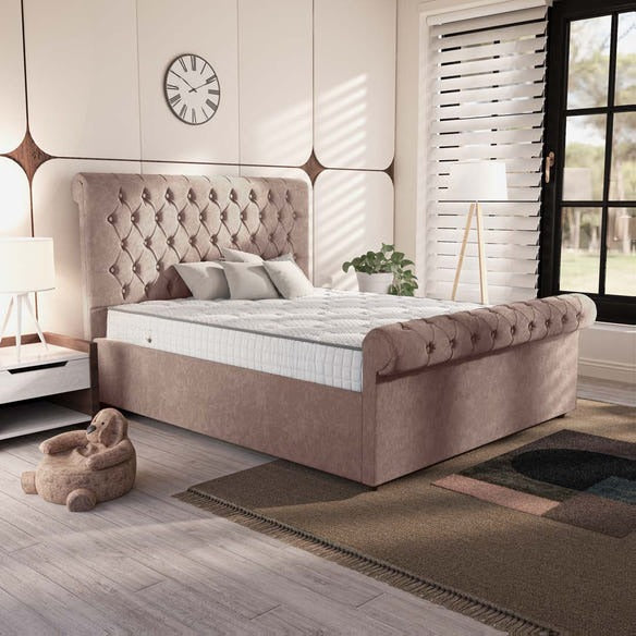 Berlin Upholstered Bed - Mauve Naples