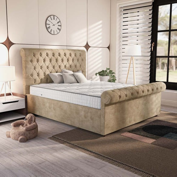 Berlin Upholstered Bed - Mink Coniston