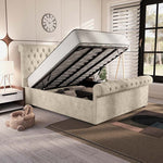 Berlin Upholstered Ottoman Bed - Almond Coniston