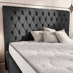 Berlin Upholstered Ottoman Bed - Black Naples