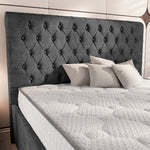 Berlin Upholstered Ottoman Bed - Charcoal Coniston