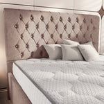 Berlin Upholstered Ottoman Bed - Mauve Naples