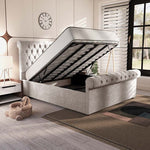 Berlin Upholstered Ottoman Bed - Seal Grey Naples
