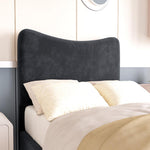 Cairo Kids Upholstered Bed - Black Plush Velvet