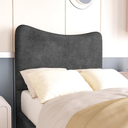 Cairo Kids Upholstered Bed - Charcoal Coniston