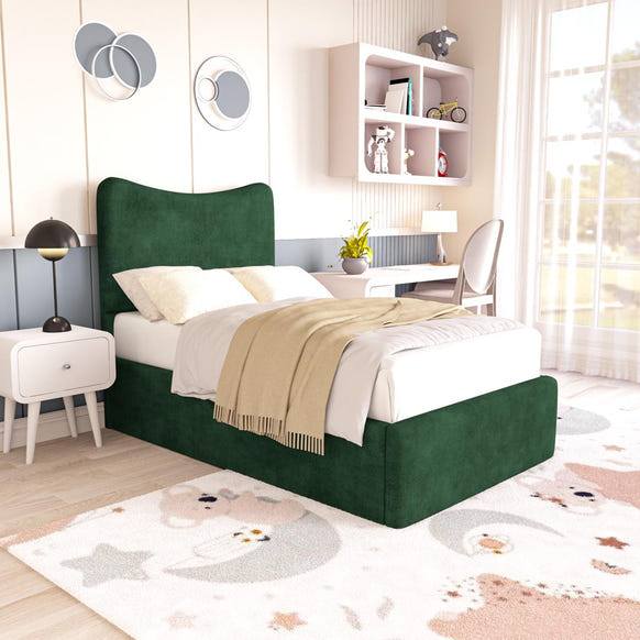 Cairo Kids Upholstered Bed - Emerald Coniston