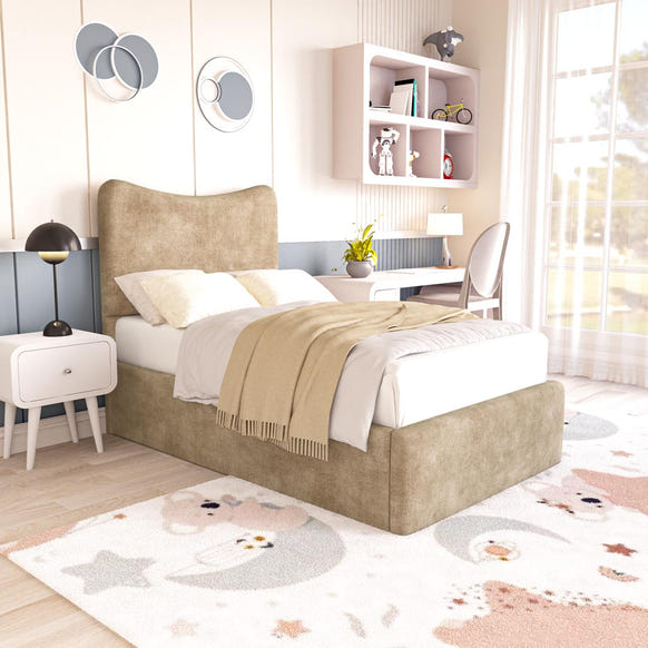 Cairo Kids Upholstered Bed - Mink Coniston