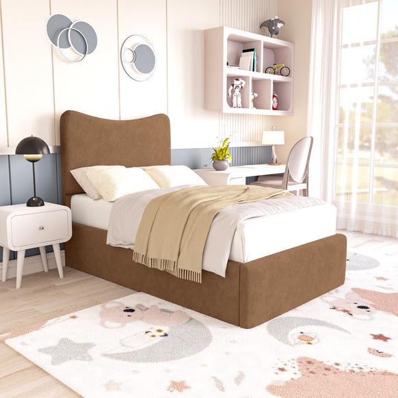 Cairo Kids Upholstered Bed - Mink Naples