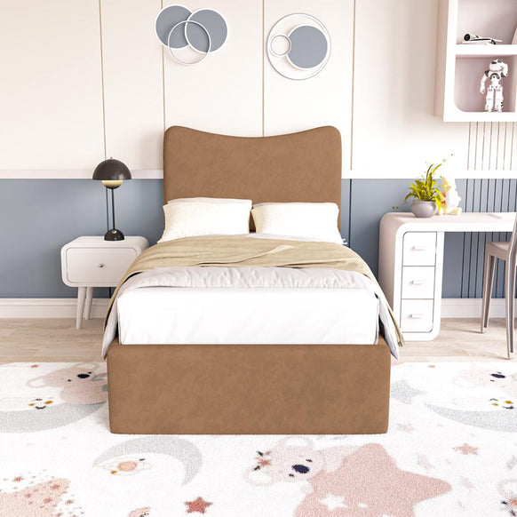 Cairo Kids Upholstered Bed - Mink Naples