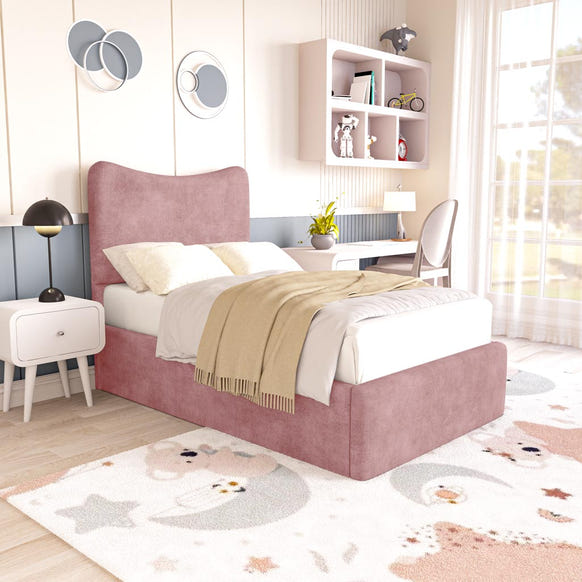Cairo Kids Upholstered Bed - Pink Coniston