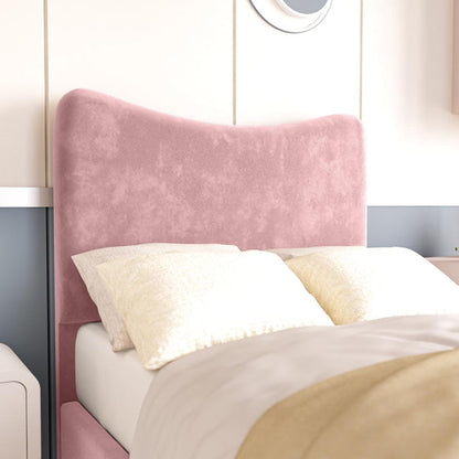 Cairo Kids Upholstered Bed - Pink Plush Velvet